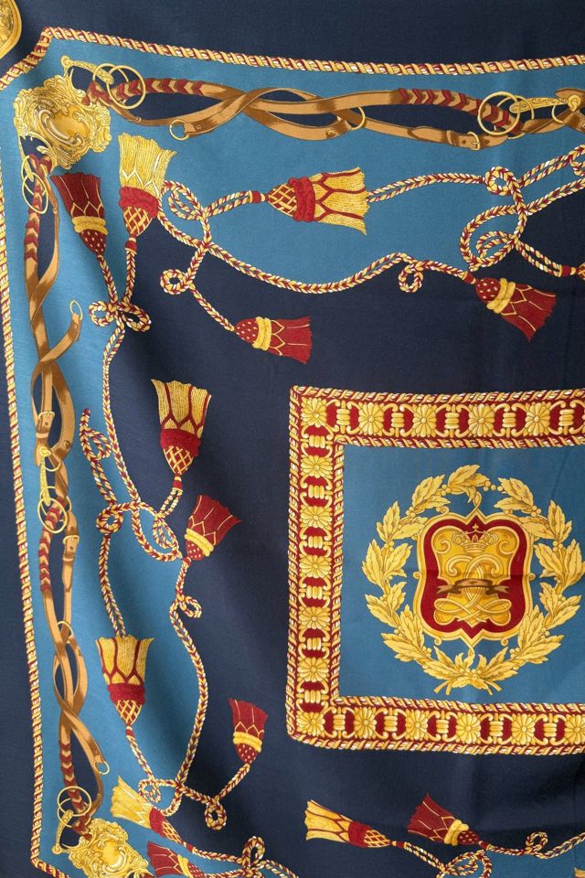 Vintage 80s Giant Equestrian Trompe L’Oeil Shawl Selected by MARMALADE #3