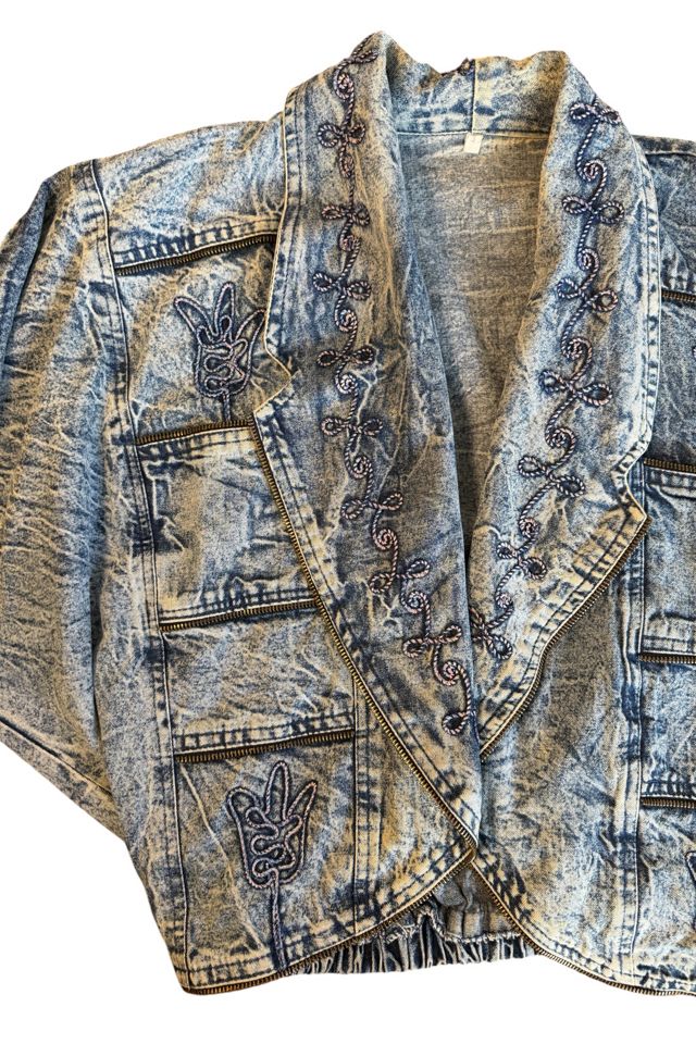 Vintage Acid Washed Denim Jacket Selected By Ankh By Racquel #1