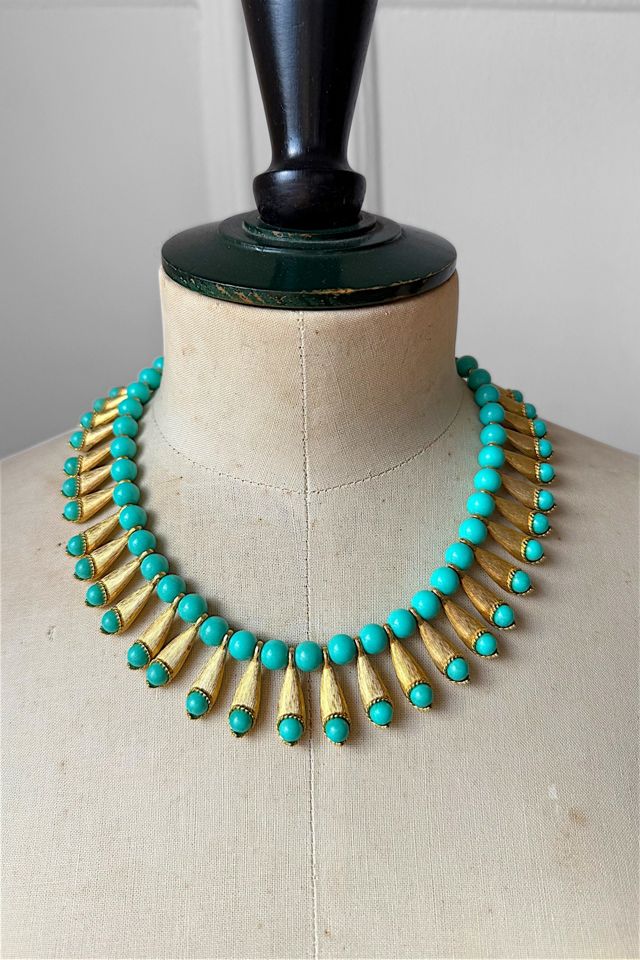 60s Egyptian Revival Cleopatra Statement Necklace Selected by MARMALADE #1