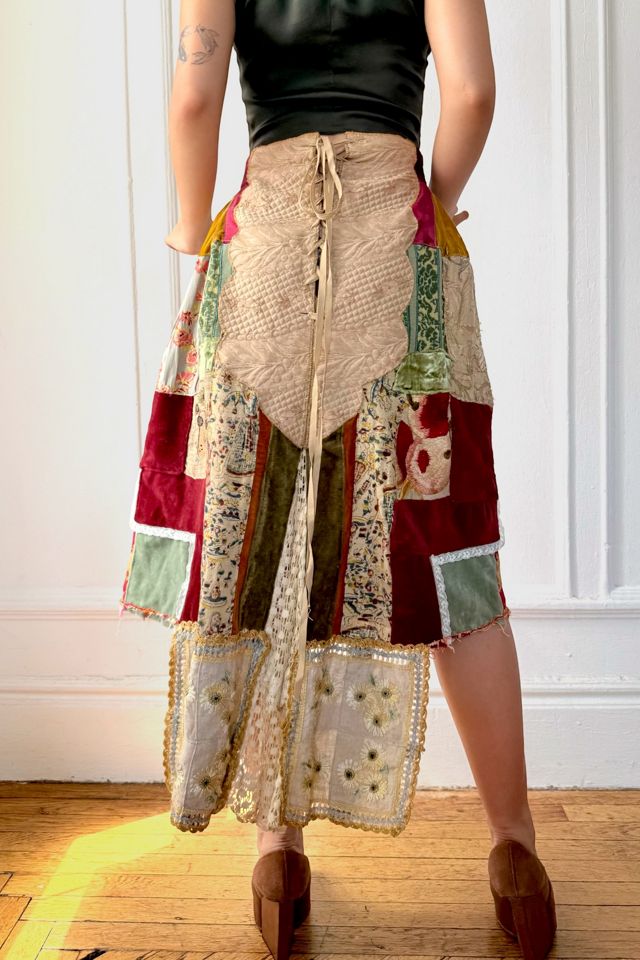 BoHo Vintage Textile Patchwork Skirt Selected by MARMALADE #1