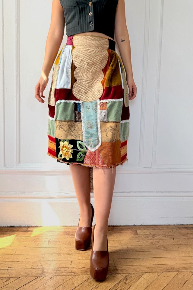 BoHo Vintage Textile Patchwork Skirt Selected by MARMALADE #2