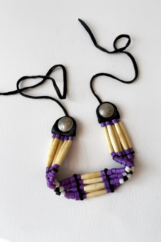 Vintage Multi-Strand Purple Beaded Choker Selected by MARMALADE
