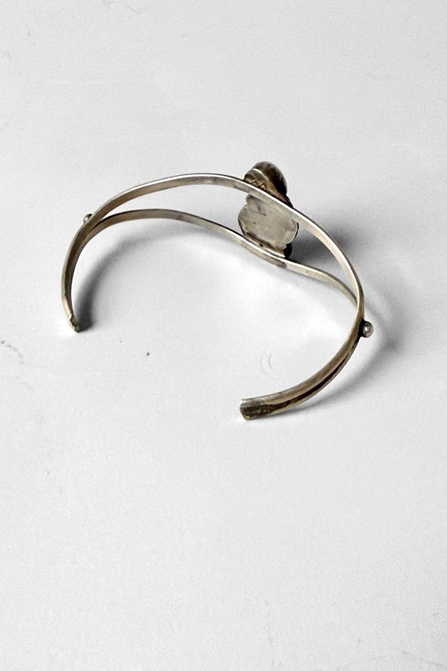 Vintage Sterling Silver Two-Stone Cuff Bracelet Selected by MARMALADE #3