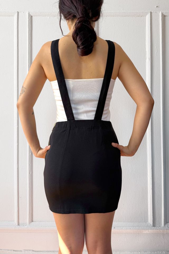 90s Minimalist Leather Panel MiniSkirt Jumper Selected by MARMALADE #2