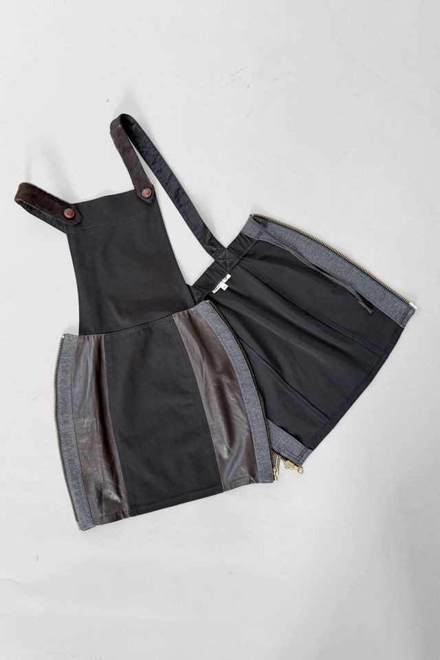 90s Minimalist Leather Panel MiniSkirt Jumper Selected by MARMALADE #3