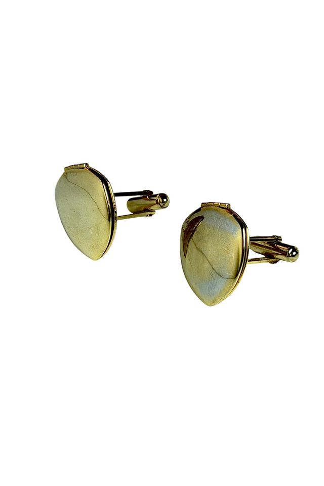 Vintage Goldtone Locket Cufflinks Selected By Ankh By Racquel #1