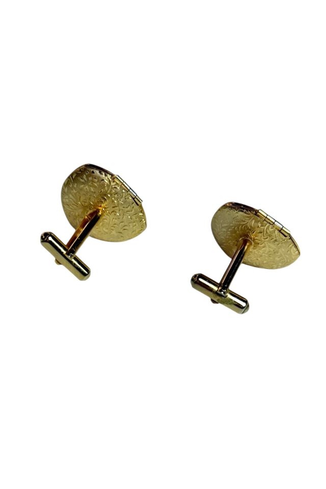 Vintage Goldtone Locket Cufflinks Selected By Ankh By Racquel #2