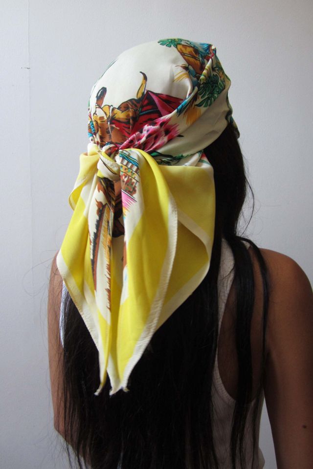 Highdive one-of-a-kind THE EDIE Scarf Hat in Aztec Marigold Print #2