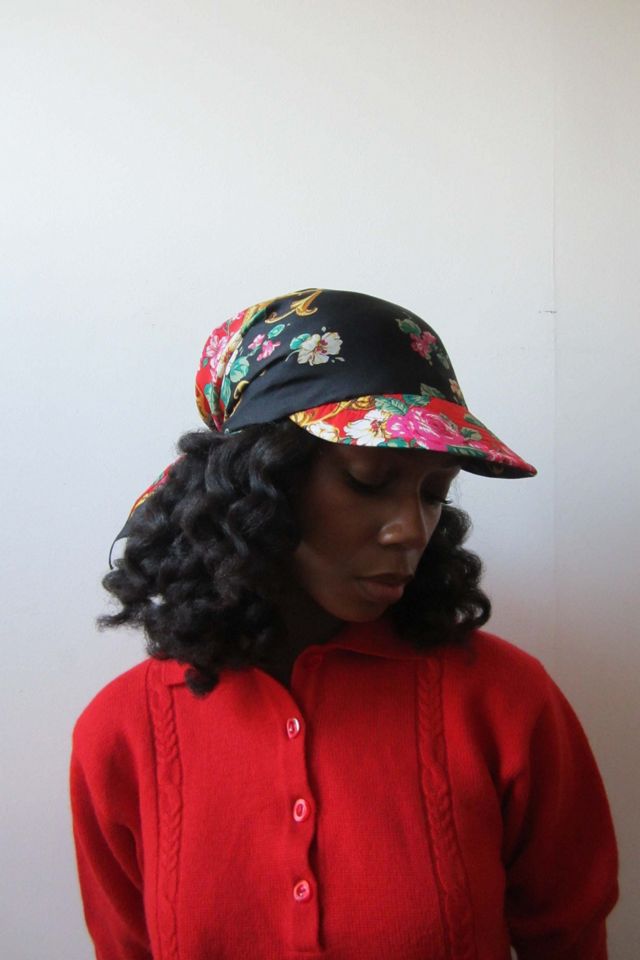Highdive one-of-a-kind THE EDIE Scarf Hat in Filigree Floral Print #1