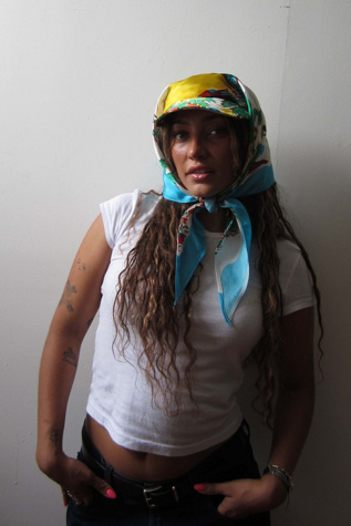 Highdive one-of-a-kind THE EDIE Scarf Hat in Morocco Souvenir Print