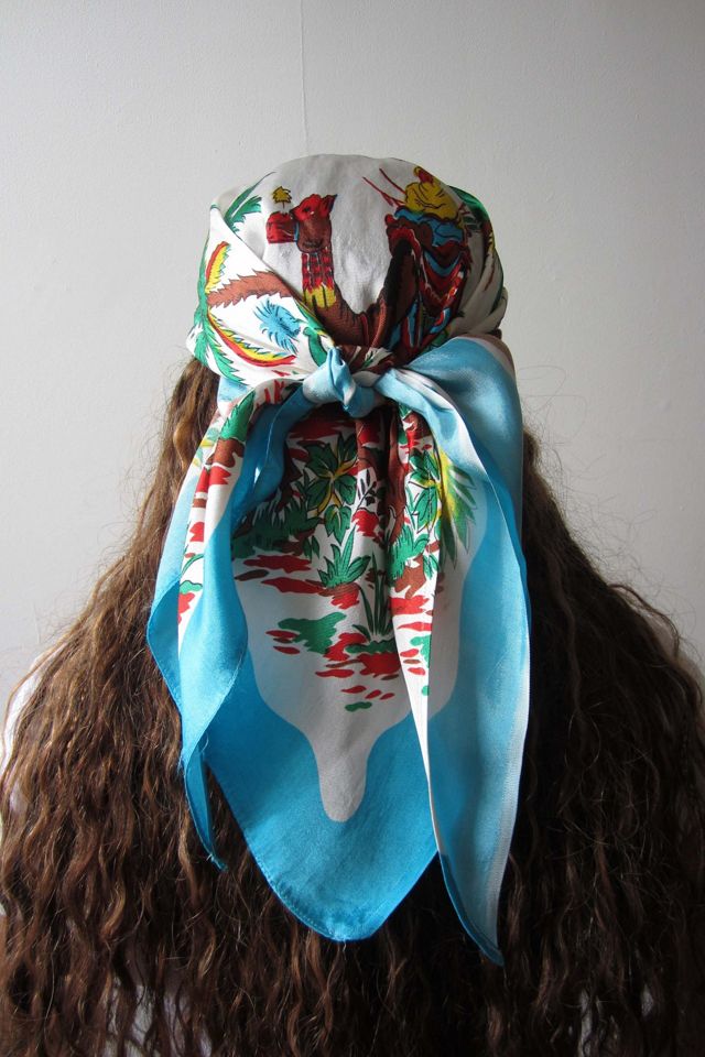 Highdive one-of-a-kind THE EDIE Scarf Hat in Morocco Souvenir Print #1
