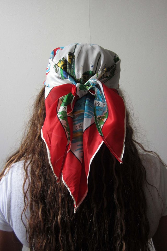 Highdive one-of-a-kind THE EDIE Scarf Hat in Salt Saint Marie Print #2
