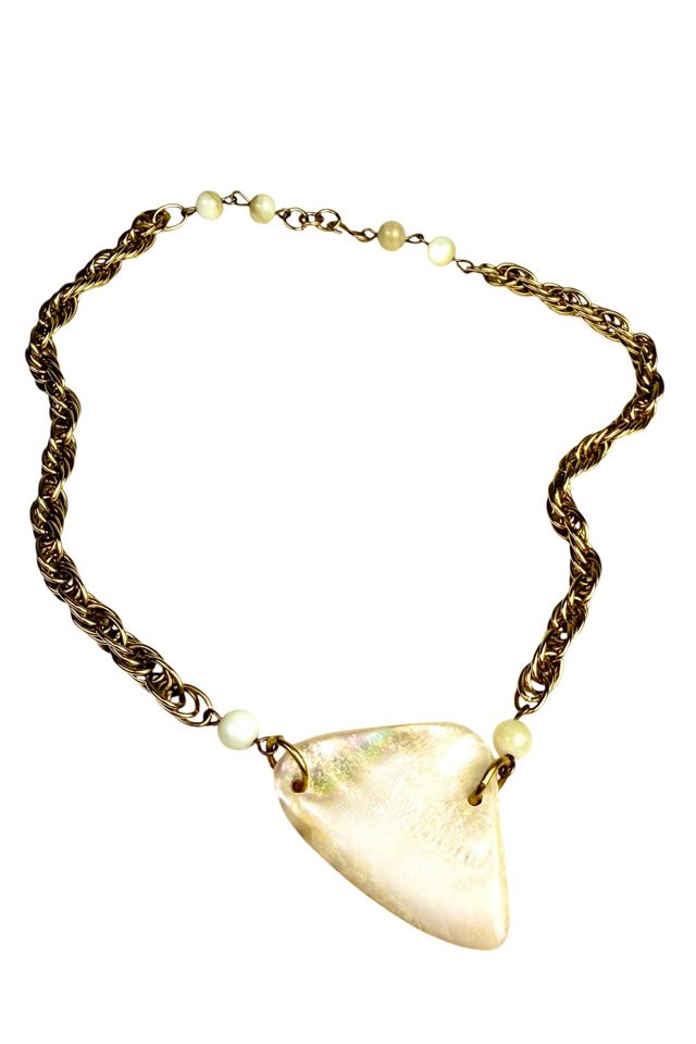 Lovely Mother Of Pearl Chain Necklace Selected By Ankh By Racquel #1