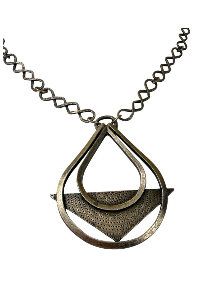 Vintage 1970's Silver Teardrop Necklace Selected By Ankh By Racquel #1