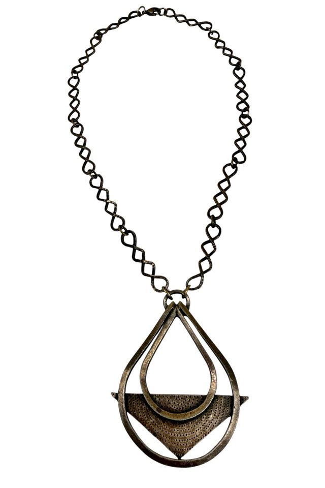 Vintage 1970's Silver Teardrop Necklace Selected By Ankh By Racquel #2