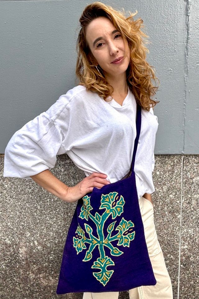 Vintage Handmade Felted Wool Embroidered Bag Selected by Nomad Vintage #2