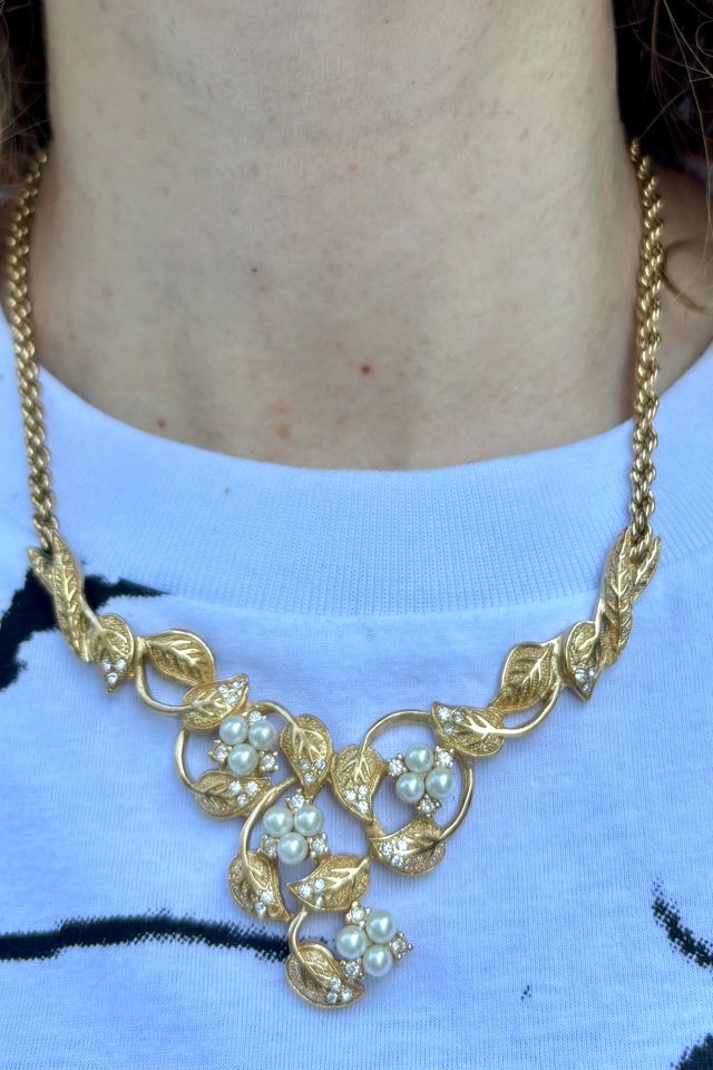 1980’s Christian Dior Floral Choker Necklace Selected by Nomad Vintage #1