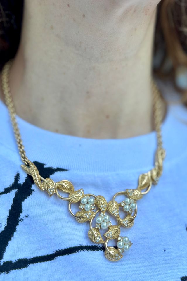 1980’s Christian Dior Floral Choker Necklace Selected by Nomad Vintage #2