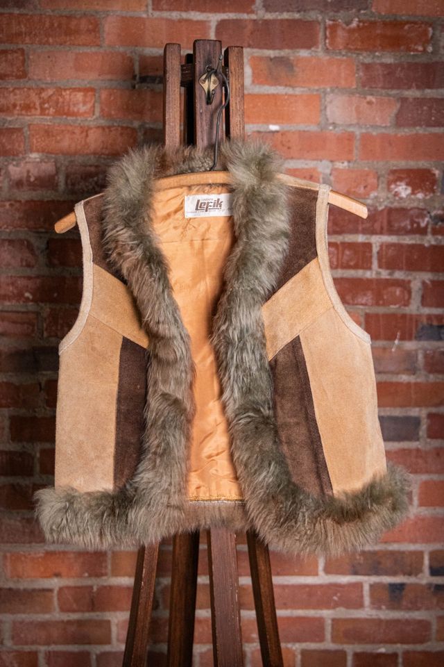 Vintage Le Frik Suede & faux Fur Vest Selected by Black Shag Vintage #1