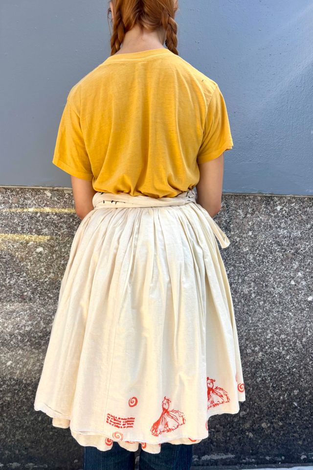 Vintage Hand Stenciled Wrap Skirt Selected by Nomad Vintage #3