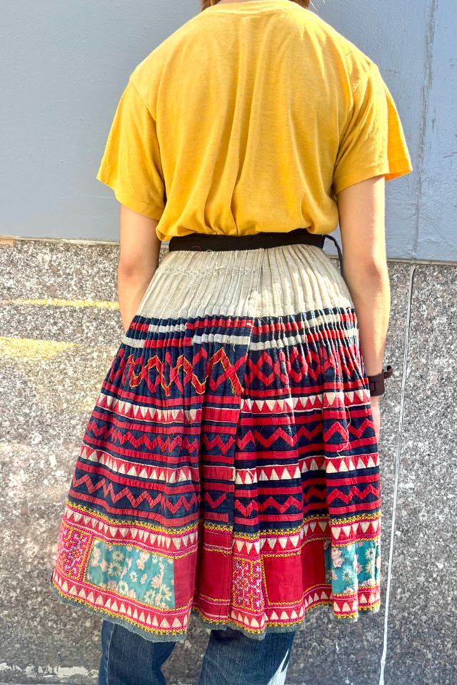 Vintage Hmong Appliqué Wrap Skirt Selected by Nomad Vintage #2