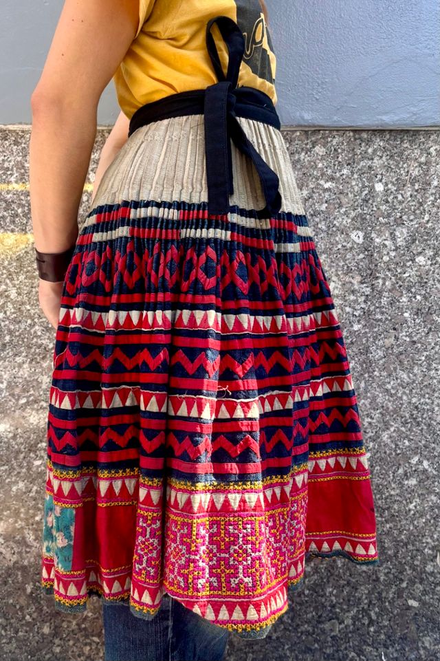 Vintage Hmong Appliqué Wrap Skirt Selected by Nomad Vintage #3