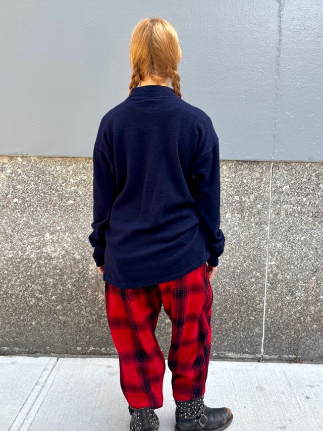 Mid-Century Navy Wool Sweater Selected by Nomad Vintage #3