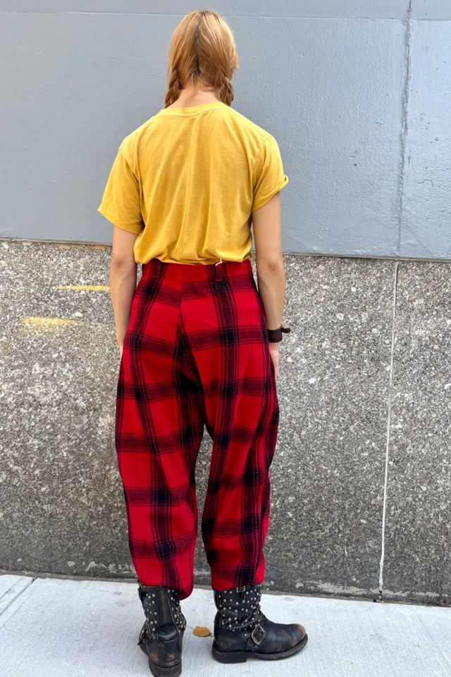 1950’s Tartan Wool Barrel Cut Pants Selected by Nomad Vintage #1