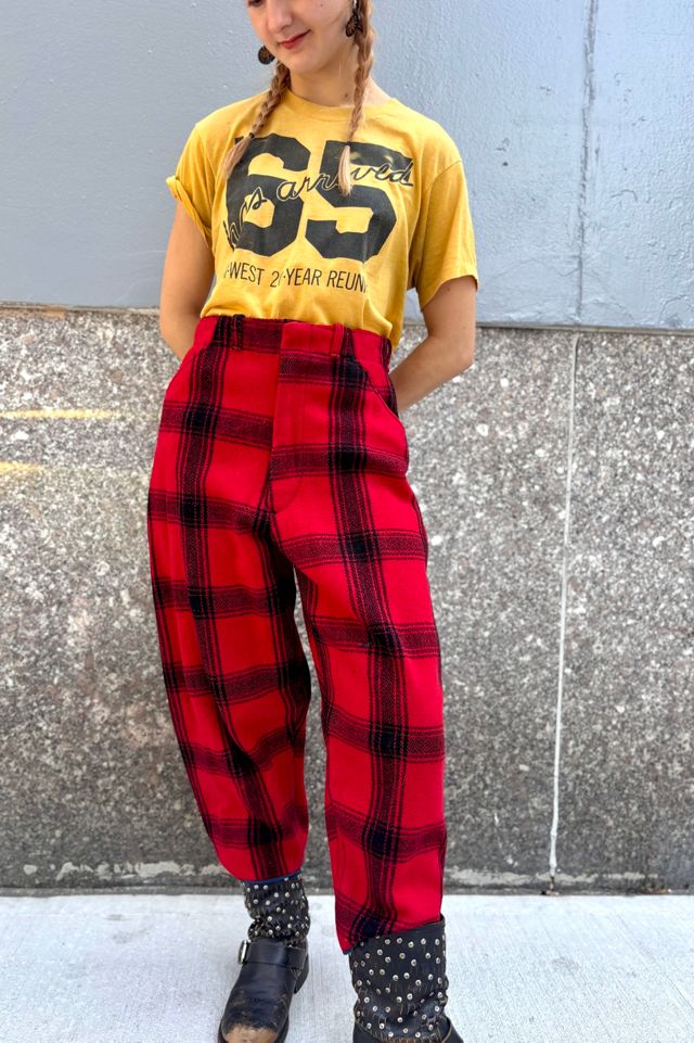 1950’s Tartan Wool Barrel Cut Pants Selected by Nomad Vintage #2