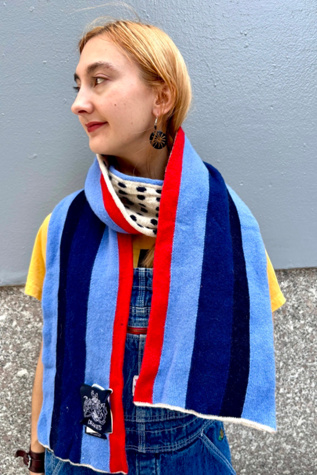 Vintage Reversible Lambswool Scarf Selected by Nomad Vintage