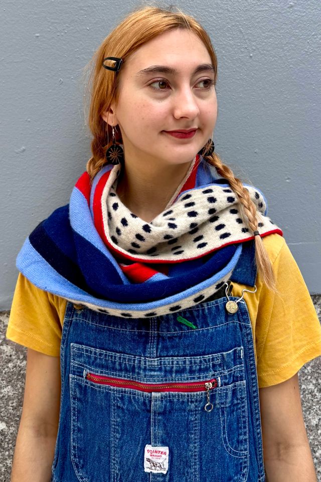 Vintage Reversible Lambswool Scarf Selected by Nomad Vintage #2