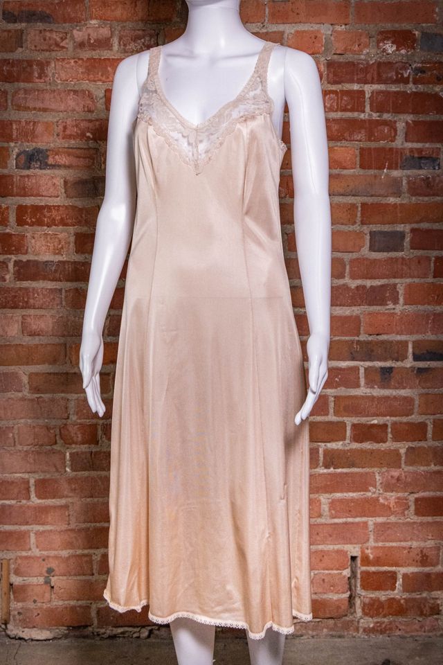 Vintage 70s Pink Slip Dress Selected By Black Shag Vintage #1