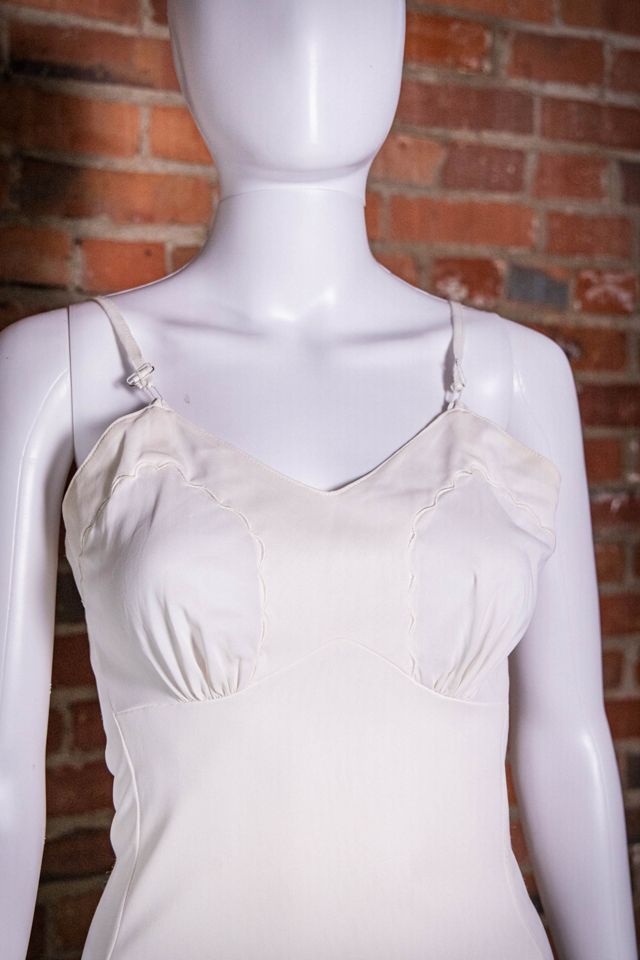 Vintage 60s White Slip Dress Selected By Black Shag Vintage #3