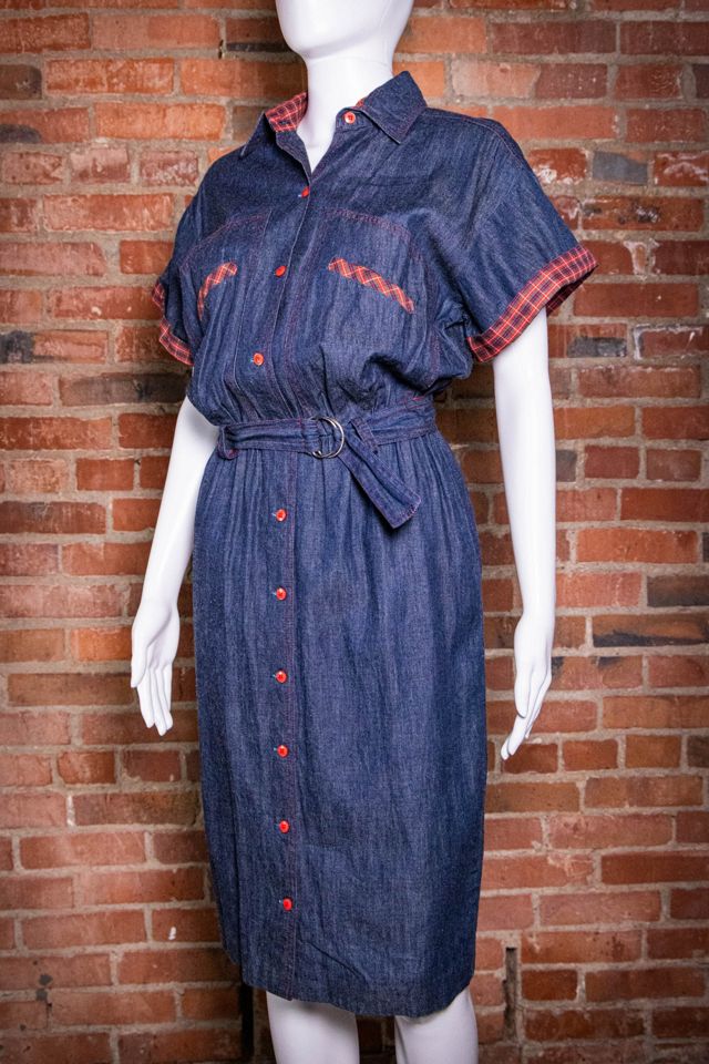 Vintage 80s Biscayne Bay Denim Dress Selected by Black Shag Vintage #1