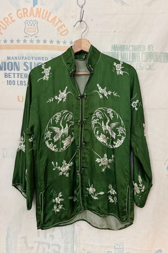 GOOD DAYS 1940s Silk Hand Embroidered Blouse #1