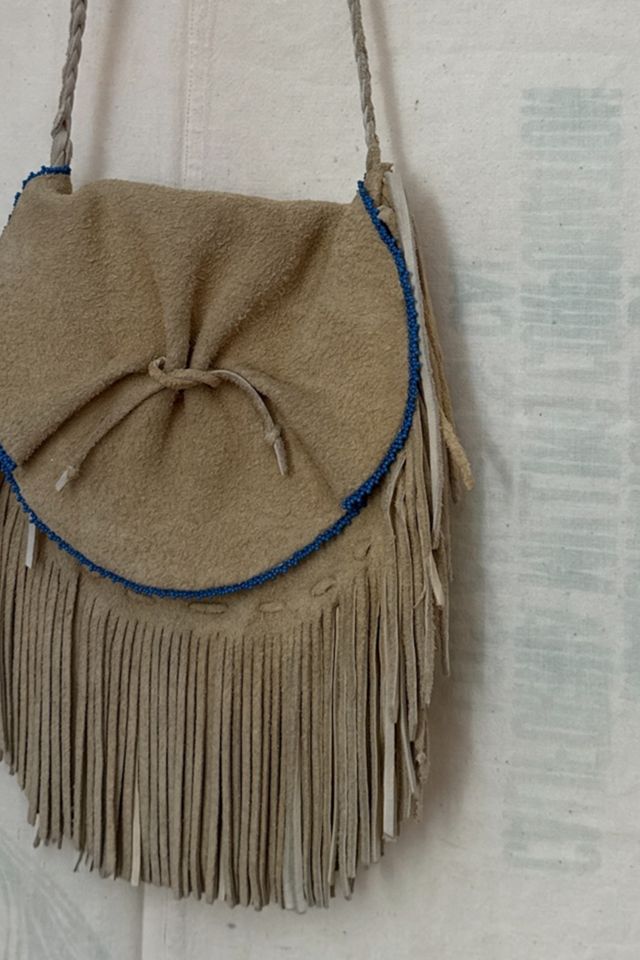 GOOD DAYS Leather and Hand Beaded Fringe Bag #1