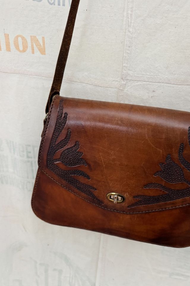 GOOD DAYS 1960s Tooled Leather Bag #2