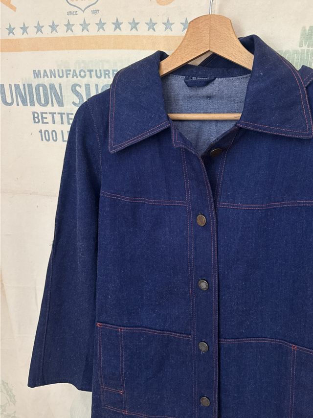GOOD DAYS 1970S Denim Duster Jacket #2