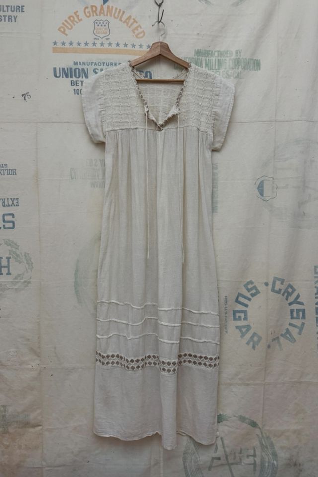 GOOD DAYS 1970s Crochet Gauze Dress #1