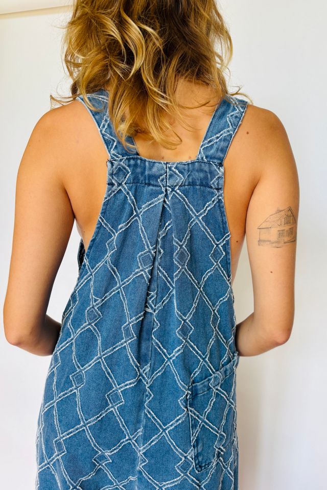 Vintage Patterned Denim Overalls Selected by Atlantic Vintage #1