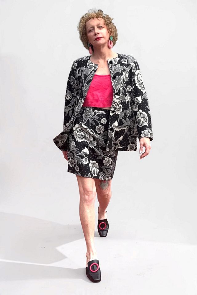 1990s Ungaro Floral Wool Flannel Mini Skirt Suit Selected by Personal Choice #1