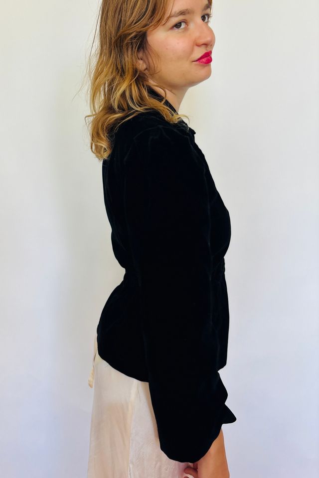 Vintage Black Velvet Waist Coat Selected by Atlantic Vintage #2