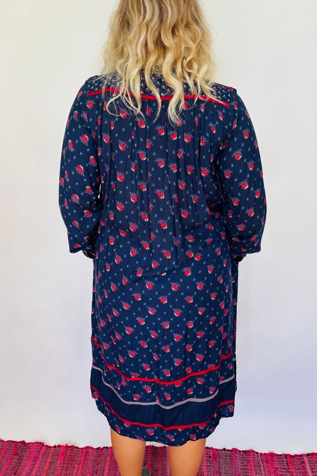 Vintage 70’s Smock Dress with Beaded Neck Detail Selected by Atlantic Vintage #3