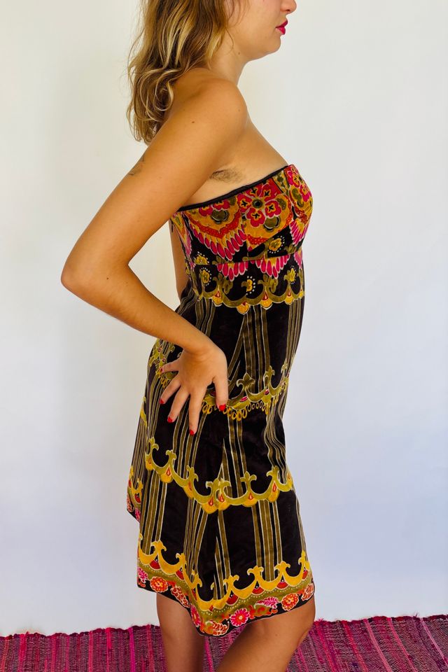 Vintage Velvet Showgirl Strapless Dress Selected by Atlantic Vintage #2