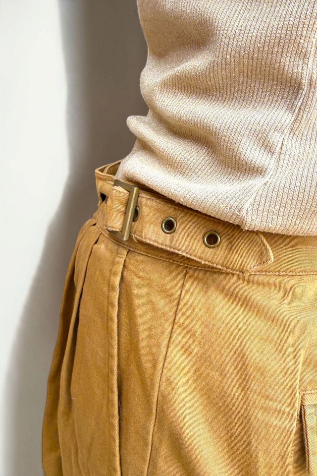1990s J. Peterman Pleated Khaki Gurkha Shorts Selected by Personal Choice #2