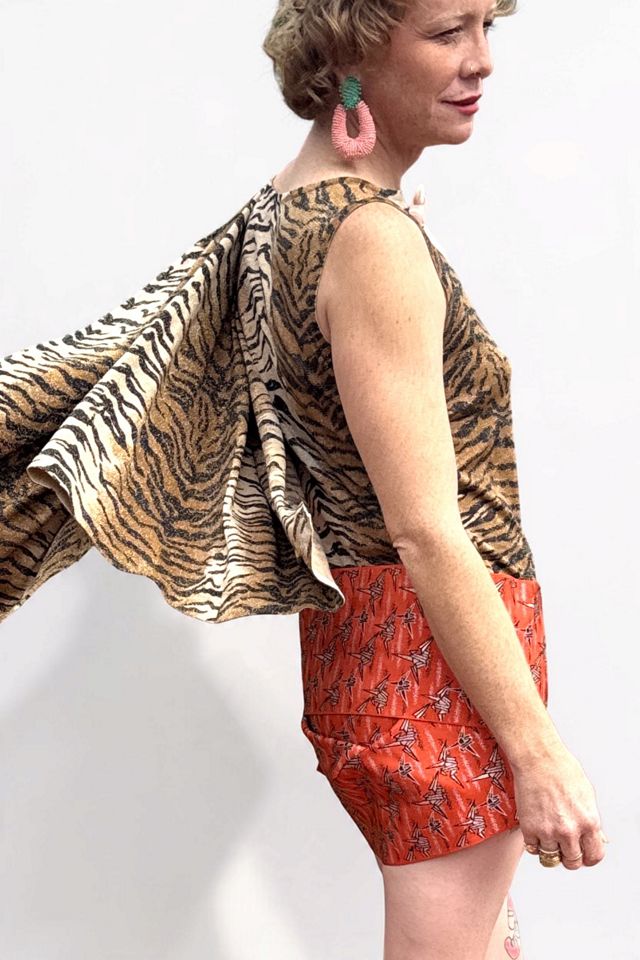 1990s Caché Tiger Striped Lamé Twin Set Selected by Personal Choice #3