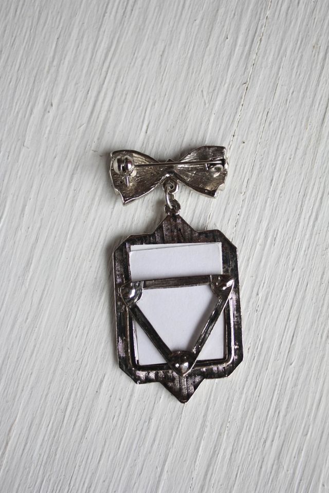 Vintage Bow Hanging Picture Frame Brooch Pin Selected By Moons + Junes Vintage #3