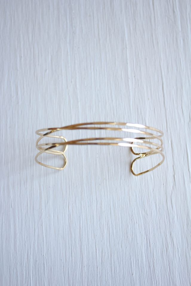 Y2K Gold Dainty Layered Arm Cuff Selected By Moons + Junes Vintage #3