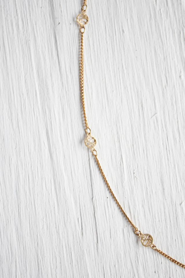 Vintage Gold Dainty Link Chain Collar Necklace Selected By Moons + Junes Vintage #2