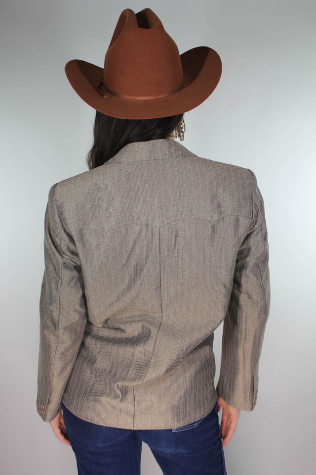 1980s Faux Croc Embossed Western Blazer Jacket Selected By Moons + Junes Vintage #2